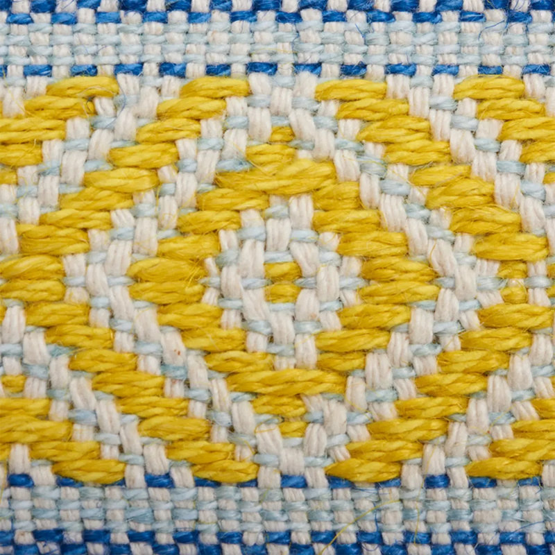 Larson Handwoven Tape, Yellow/Blue/Pale Blue