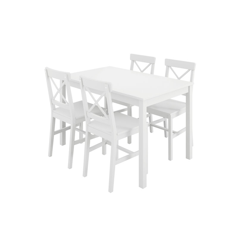 Powis 4 - Person Dining Set, White