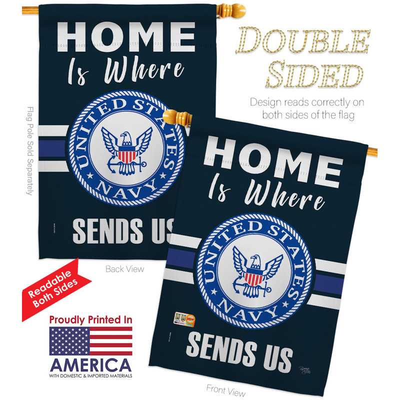Drapeau de maison 40 po x 28 po Home