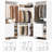 61'' - 92.6''  W Closet System with Wooden Drawers and Hanging Rods-272270762