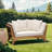 Teak Outdoor Acacia Wood Expandable Daybed - Convertible Patio Sofa With Water-resistant Cushions, 65" To 82" Full Size-1582883293