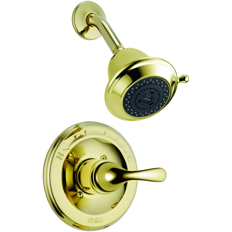 Ensemble de robinet de douche à fonction simple Classic, ensemble de garniture de valve de douche, Laiton poli lustré