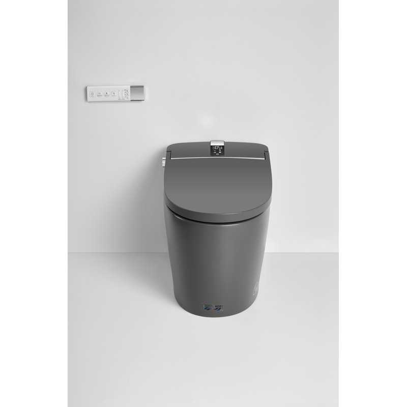 Breezebath Smart Bidet Toilet with Auto Open/Close Lid & Auto Flush, Heated Seat, Warm Water Wash, Air Dryer, Digital Display, Night Light, Built-in Deodorizer, Antibacterial Glaze