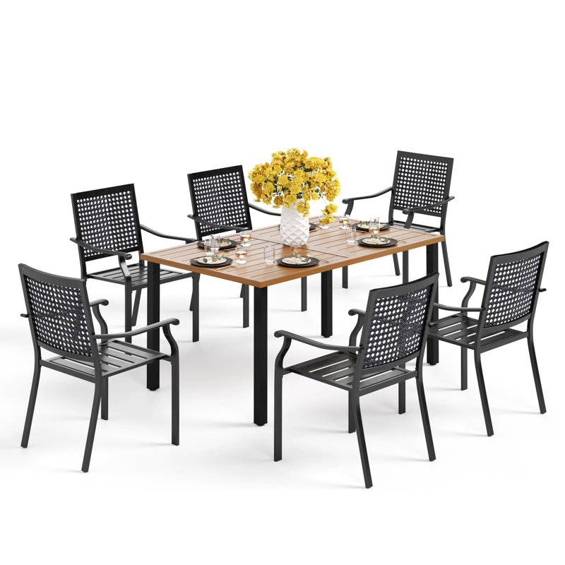 Ensemble de salle à manger rectangulaire pour 6 personnes 60 po Argyri