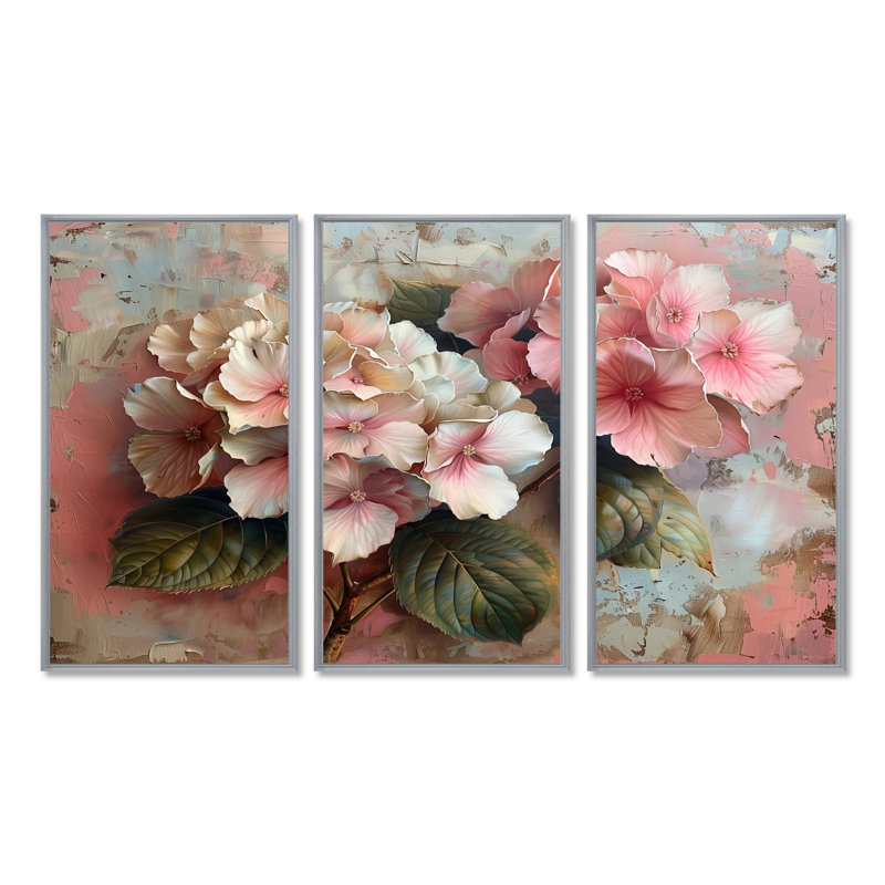Ensemble de décorations murales Baio Hydrangea Country Charm III - Hydrangea, H 28 po x l 36 po x P 1 po