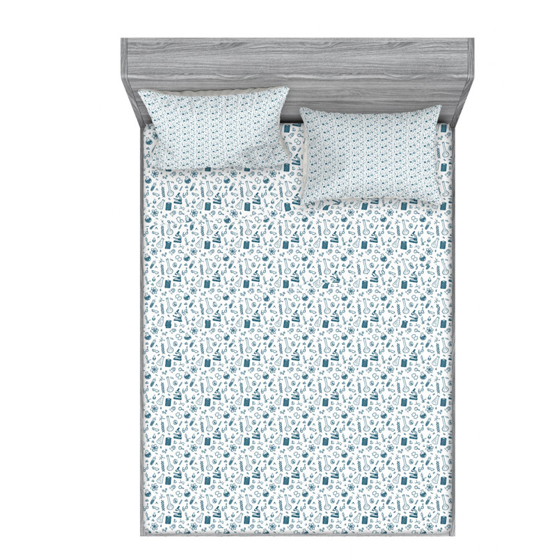 Microfiber Sheet Set, Queen Sheet Set with Fitted Sheet