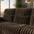 Jeya Manual Recliner Sofa, Wide Wale Light Gray Faux Fur, 83 Inch-130982811