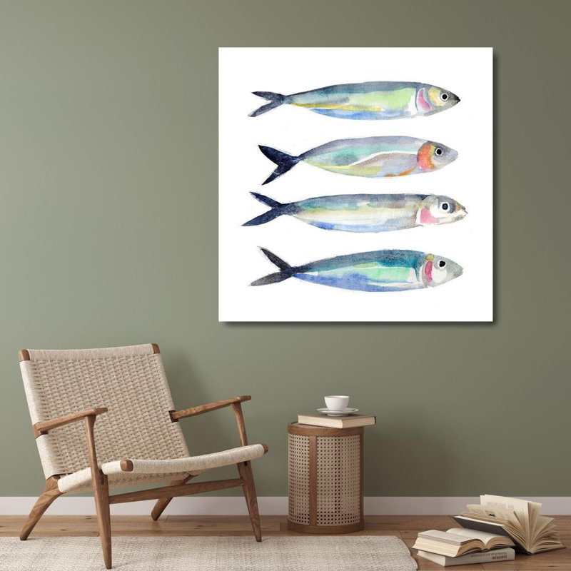 Beachcrest Home ™, art sur toile tendue par Warren, Annie, œuvre de sardine I, H 28 po x l 28 po