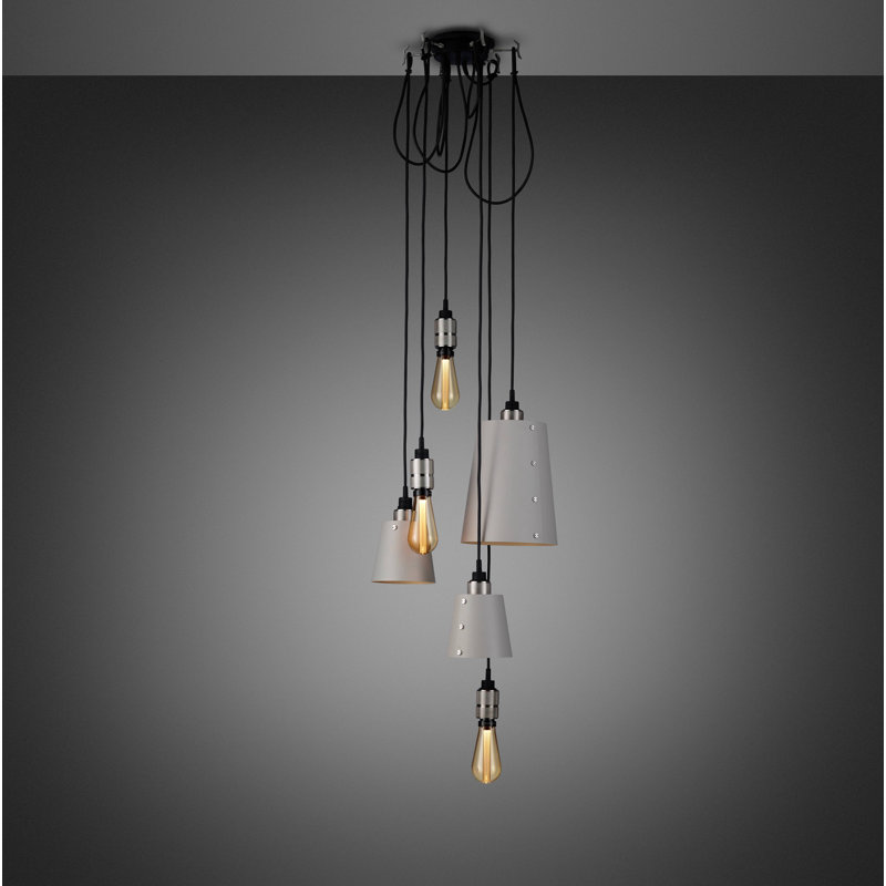 6 - Light Pendant, Stainless Steel, Stone
