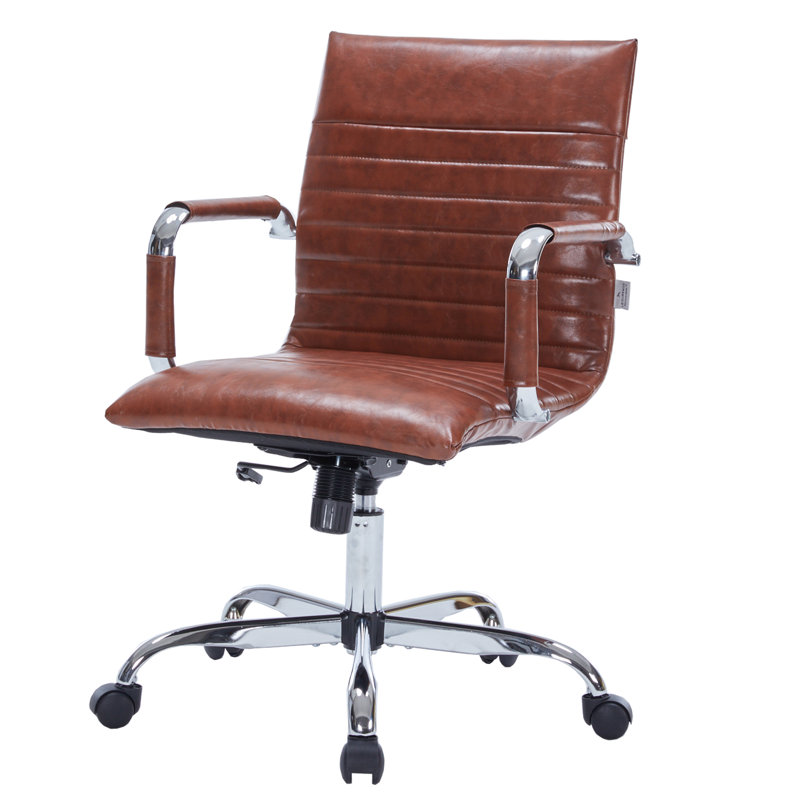 Fauteuil de conférence ergonomique Sorrells, Brun foncé