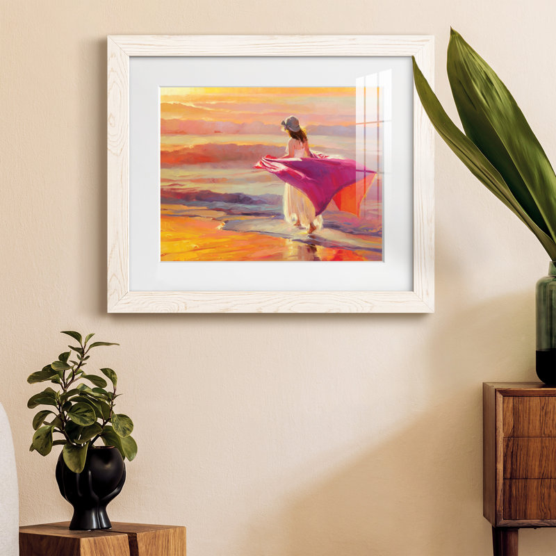 Catching the Breeze - Peinture encadrée, H 24 po x l 18 po x P 1,5 po, Cadre blanc