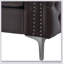 Fauteuil d'appoint capitonné gris foncé