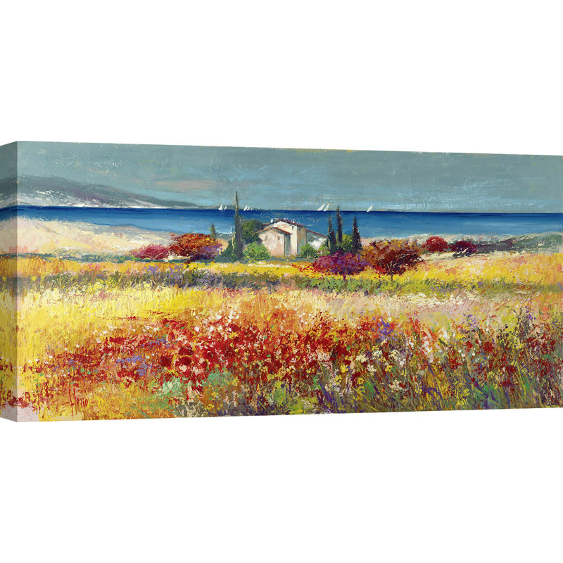 Mediterranean Dream by Luigi Florio - Wrapped Canvas Painting, 35cm H x 70cm W x 4cm D