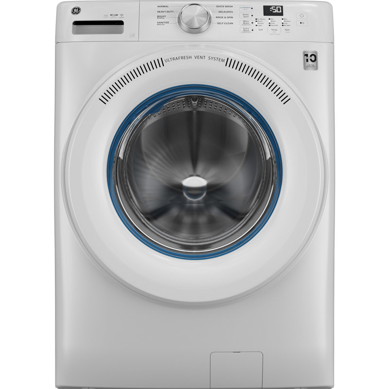 GE® ENERGY STAR® 4.6 cu. ft. Capacity Smart Front Load Washer with UltraFresh Vent System with OdorBlock, White