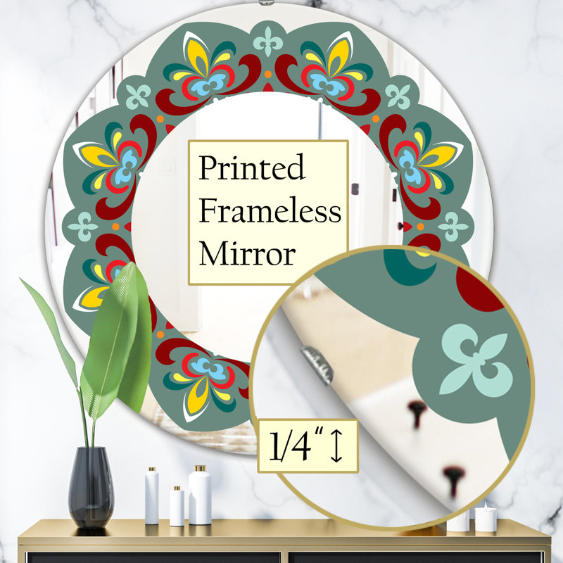 Miroir Fleur De Lis, H 23,6 po x l 23,6 po