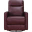 Fauteuil inclinable oscillant en cuir Ashby-104707245