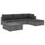 Canapé modulaire avec coussins 5 pièces Planada-932706310