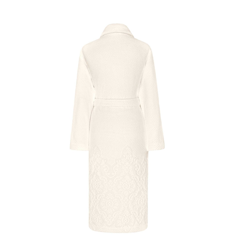 Michelle Ecru 100% Cotton Terry Cloth Bathrobe, XS