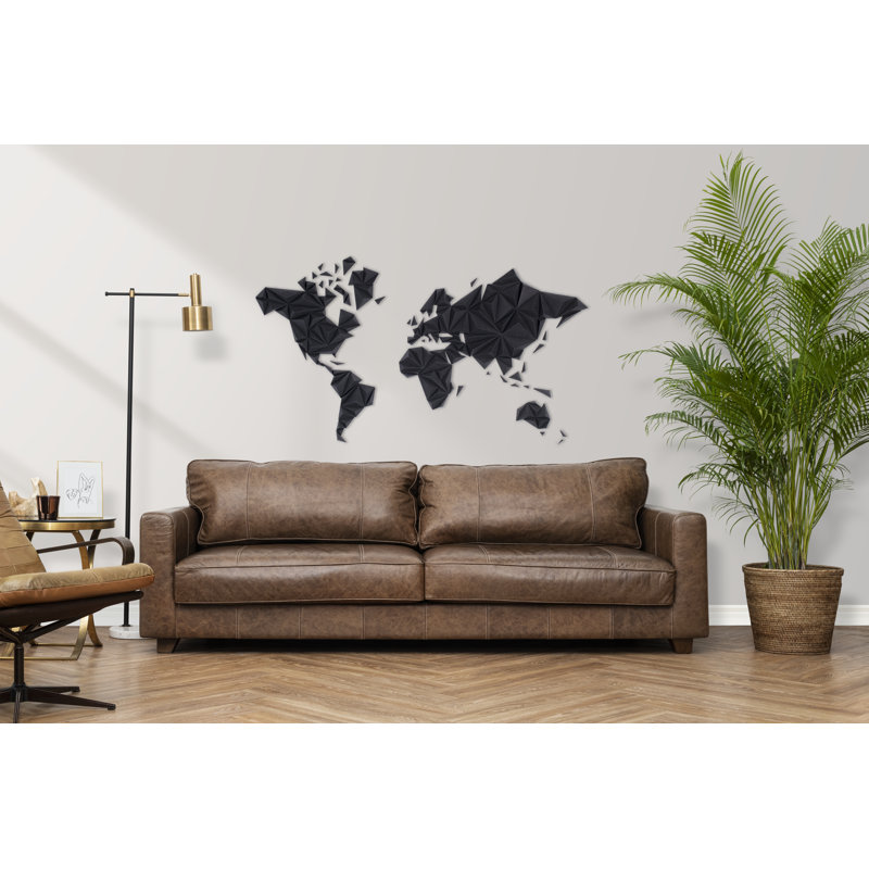 Geography Wall Decal, Black