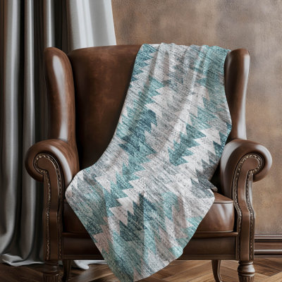 Addison Machine Washable Sherpa ASB632 Modern Throw Blanket