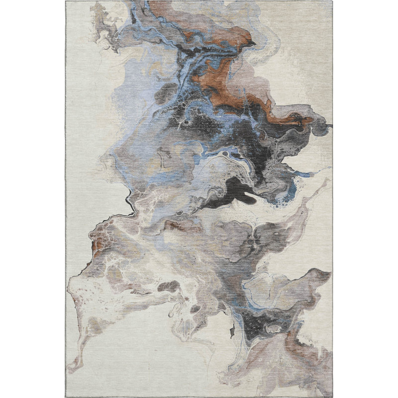 Premium Machine Washable Mehara AMF1688 Abstract Rug, Rectangle 10' x 14'