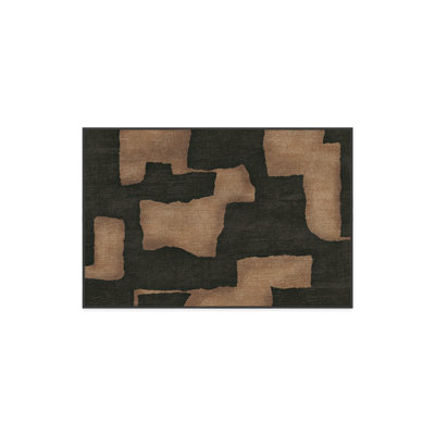 Impresa Charcoal & Taupe Washable 2-Piece Rug and Pad System