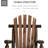 Outdoor Rocking Chair, Single Wooden Chair For Garden, Backyard, Patio, , With Reclining Function Patio Seat Backyard. Rustic Style, Deep , . Solid Fir Wood, 250 Lbs Capacity. Easy Maintenance. 26" W