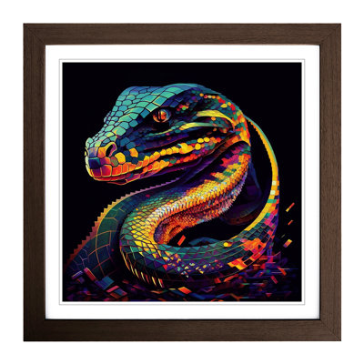 Snake Glitch Art No.1 - Framed Print