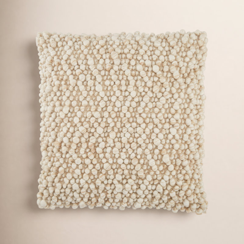 Upson Throw Pillow Cover & Insert, Beige, Polyester