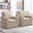 Fauteuil d'appoint pivotant à rayures 33 po Eilzabeth