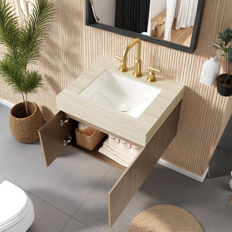 Meuble-lavabo moderne (avec meuble-lavabo et lavabo), 24 po