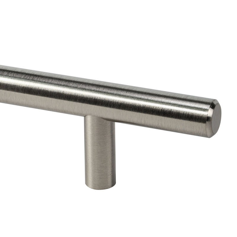 Brushed Nickel 3" Modern Solid Steel Bar Pull