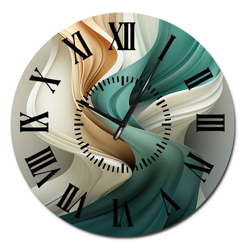 Horloge murale Teal, Surdimensionné