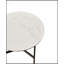 Petite table d'appoint ronde en métal, table de chevet étroite avec un design pointu pour une vie moderne et peu encombrante