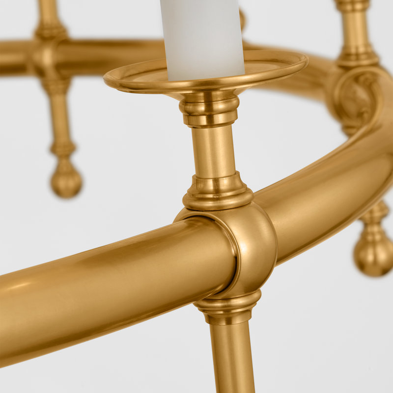Classic 8 - Light Chandelier, Antique-Burnished Brass