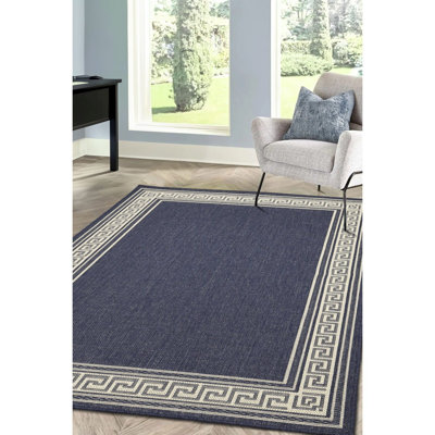 GEL GREEK KEY NAVY 160/230cm