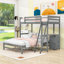 Twin Over Full Bunk Bed With Desk And Drawers,Ladder-1025176744