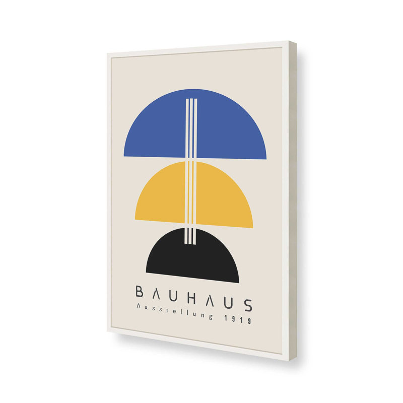 Balancing Bauhaus Print, Opaque White, 25" H x 19" W