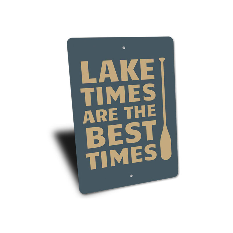 Signe en aluminium Lake Time, H 14 po x l 10 po x P 0,04 po