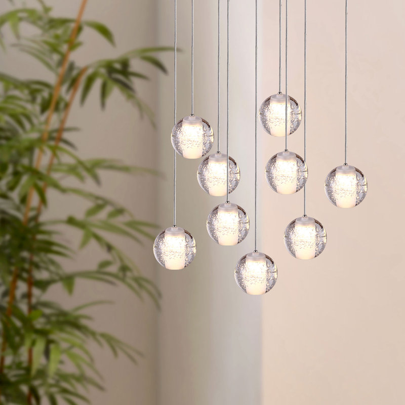 Veroniza 9 - Light Nickel LED Cluster Pendant