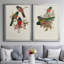 Ensemble de 2 reproductions sur toile Elegant Trogons-475934267-475934270