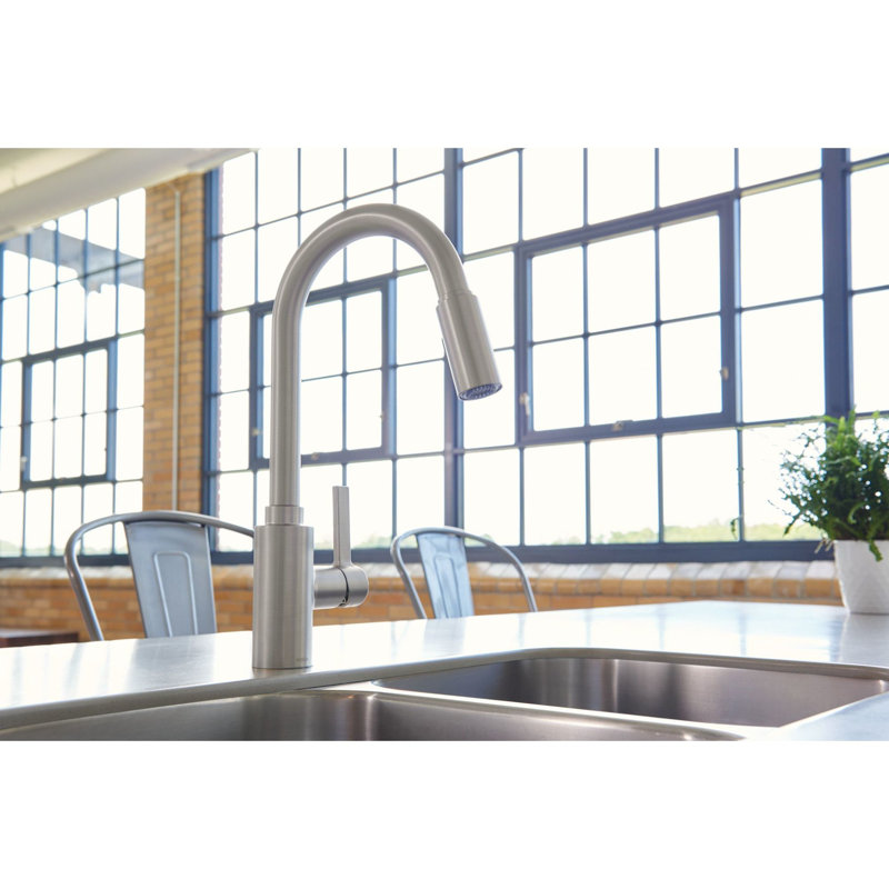 Genta LX Pulldown Single Handle Kitchen Faucet with Power Boost Technology and Duralock, Spot Resist Stainless