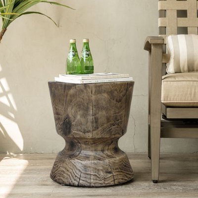 Flaviano 17''H Round Drum End Table
