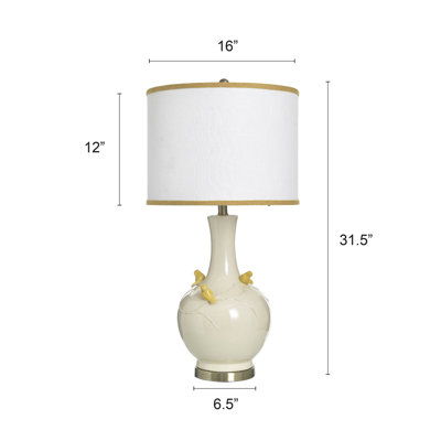 Ceramic Table Lamp - White Shade