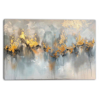 Golden Drift Skyline Wrapped Canvas Wall Art