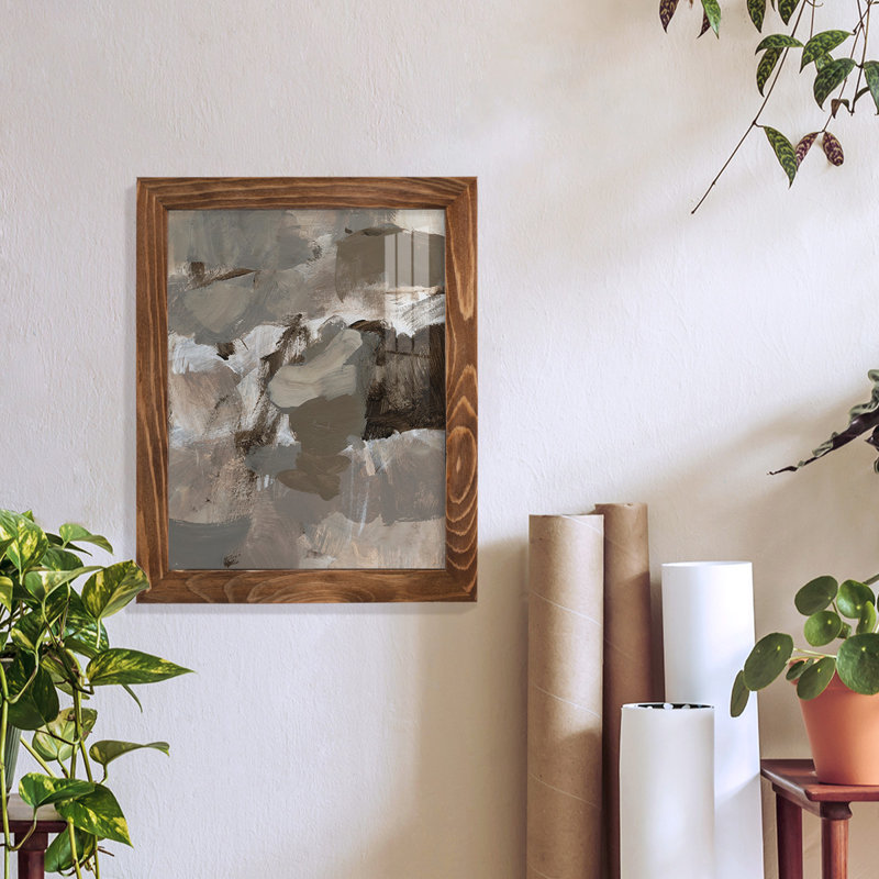«Coffee II», reproduction d'art encadrée, H 11 po x l 9 po x P 1 po, Noyer