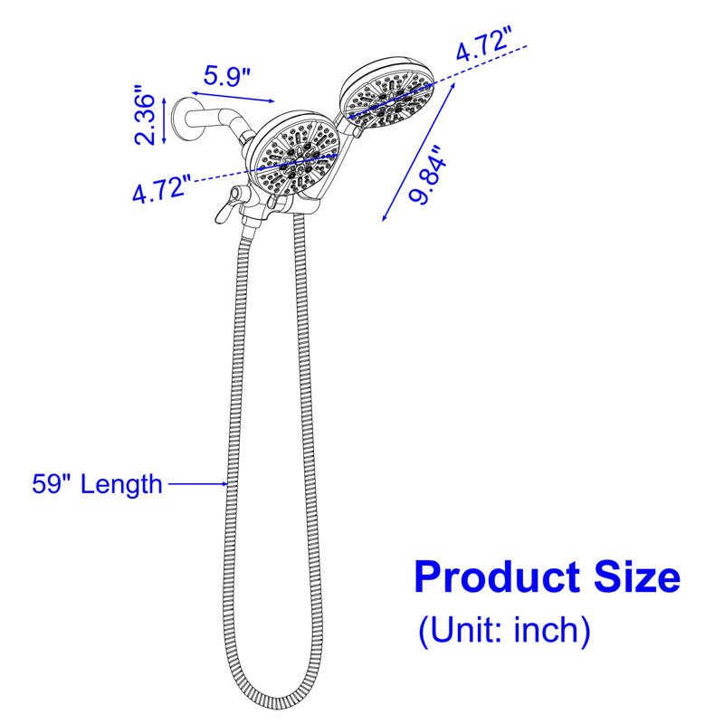Dual Shower Head 1.8 GPM GPM