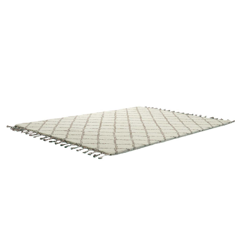 Mick Geometric Wool Hand Woven Area Rug, Rectangle 170 x 240 cm