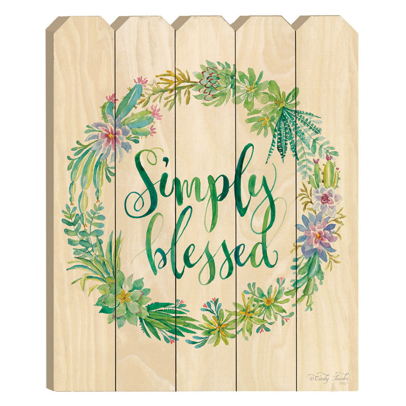 Simplement béni par Cindy Jacobs - impression sur bois