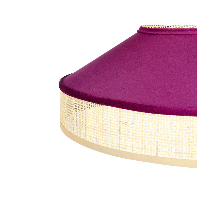 Wanetta 1 - Light Natural Cone Pendant, Pink